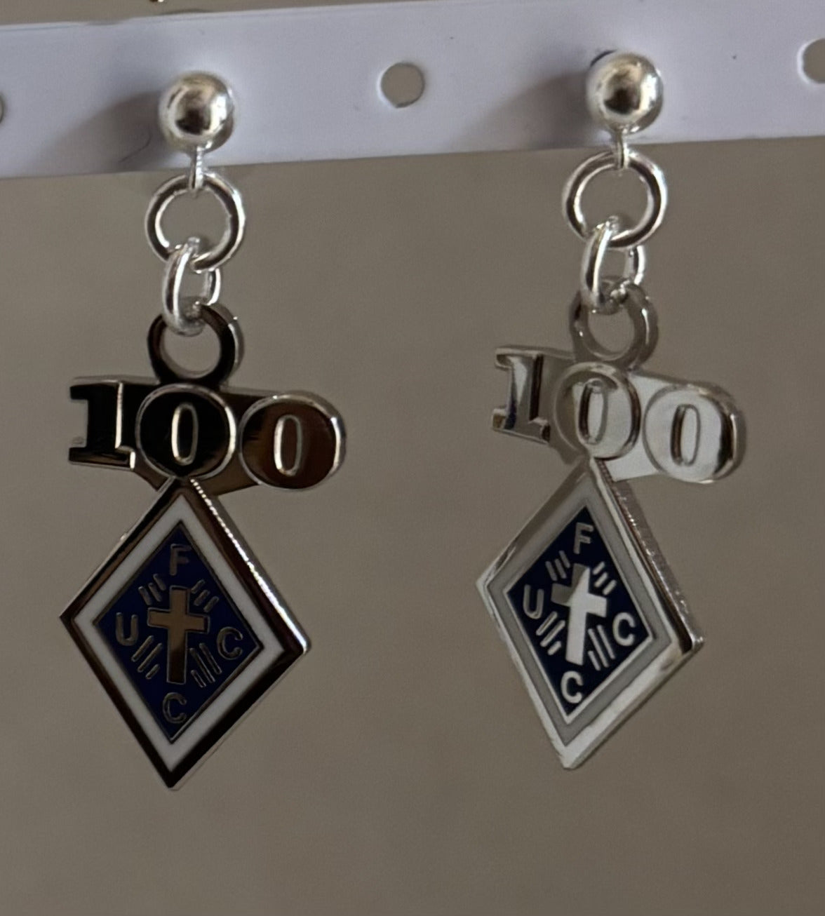 100 Year STERLING SILVER STUDS