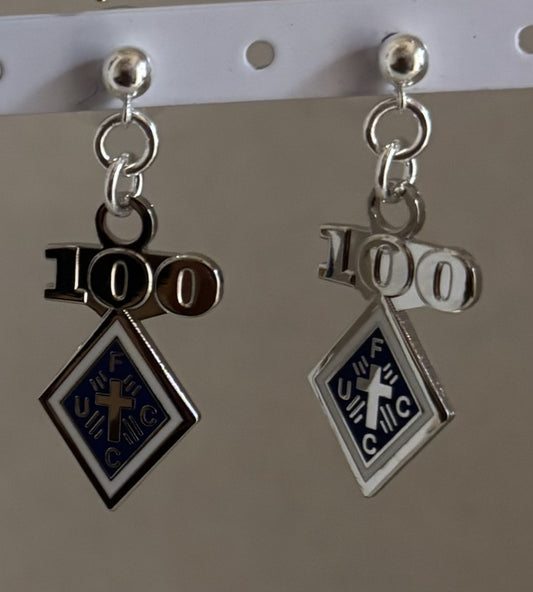 100 Year STERLING SILVER STUDS
